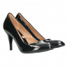 Pantofi stiletto, lac negru de gala