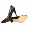 Pantofi stiletto, lac negru de gala