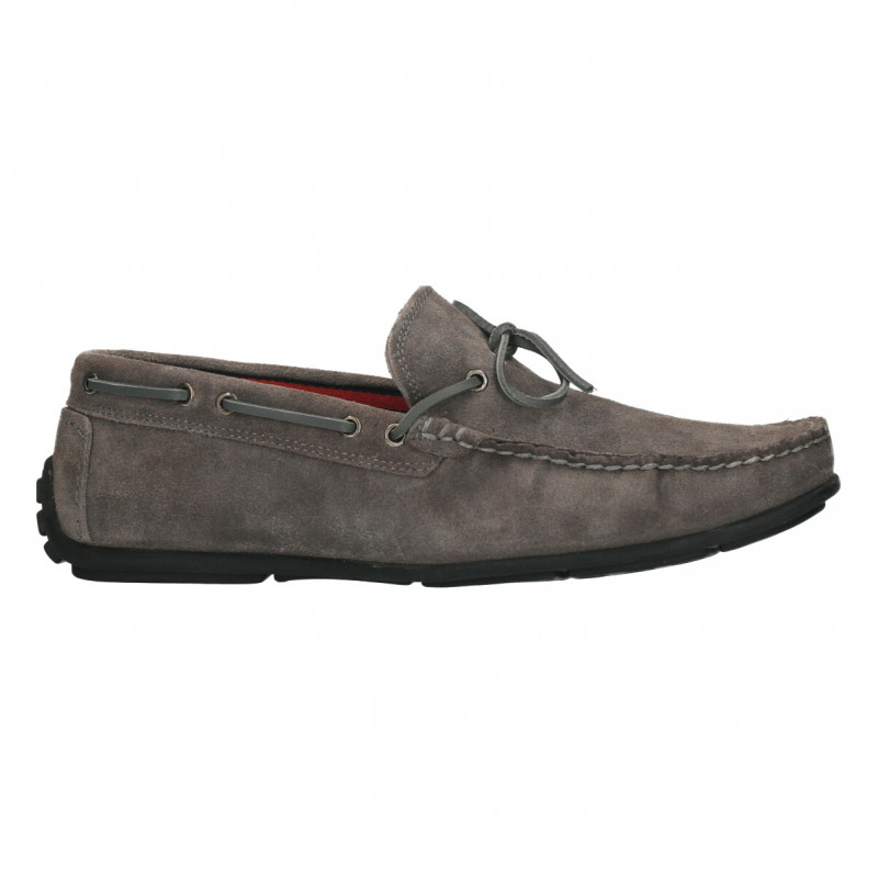 Mocasini gri, piele velur, pentru barbati Mocasini gri, piele velur, pentru barbati