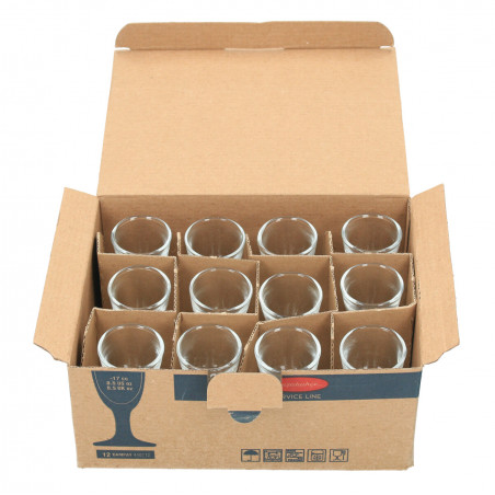 Pahare sticla 1.7 ml, set 12