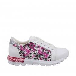 Sneakers florali, cu talpa moderna