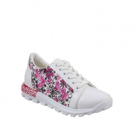 Sneakers florali, cu talpa moderna