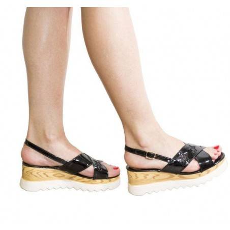 Sandale dama casual negru marca Dame Rose VGFR2421N.MS
