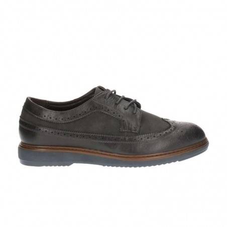 Pantofi Barbati Gri din Material combinat cu perforatii