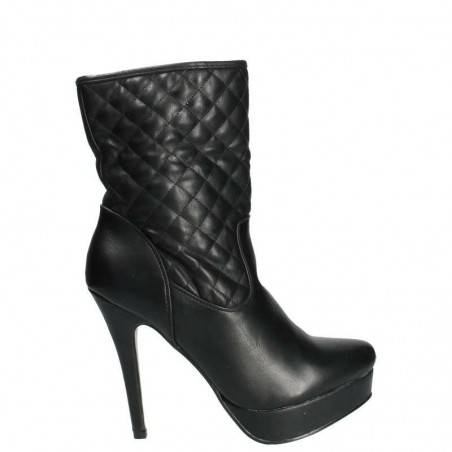 Botine negre, elegante, toc inalt